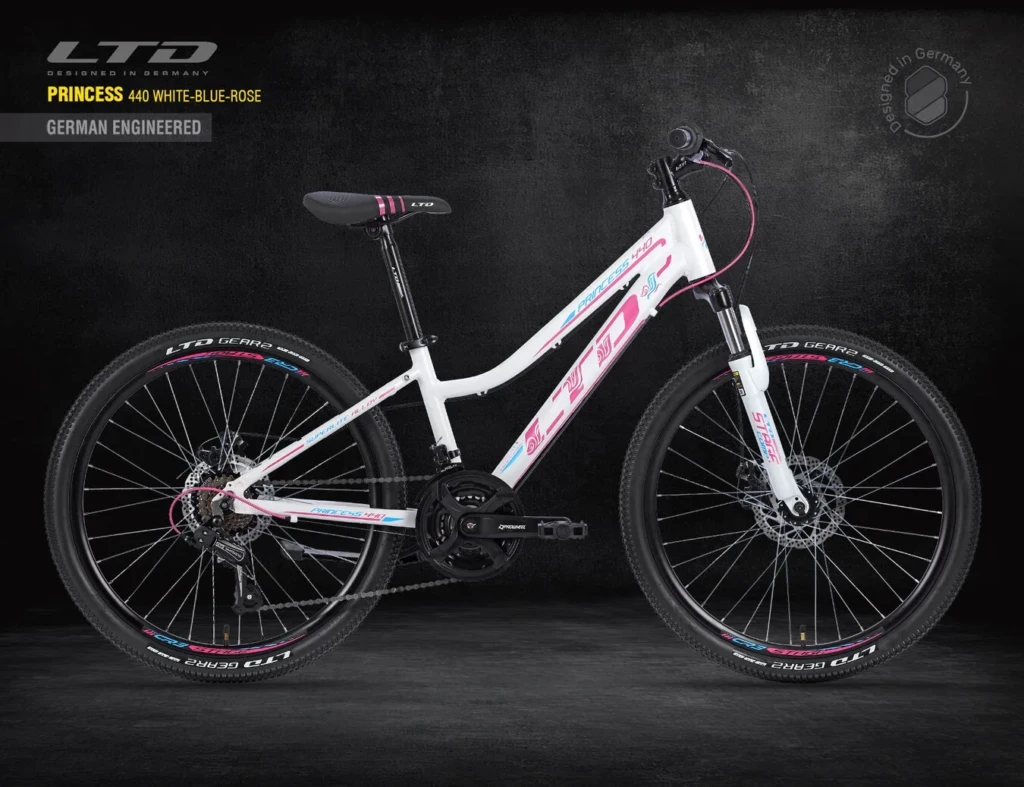 Велосипед LTD PRINCESS 440 WHITE-BLUE-ROSE 24″