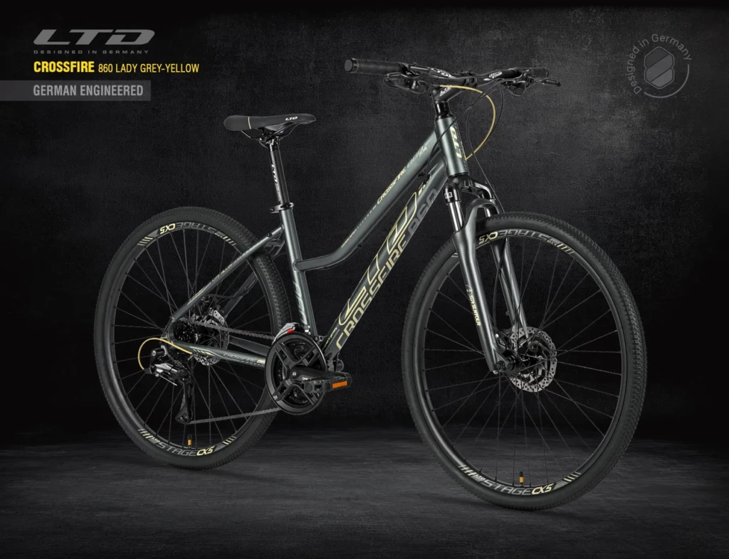 Велосипед LTD CROSSFIRE 860 Lady GREY-YELLOW 28″