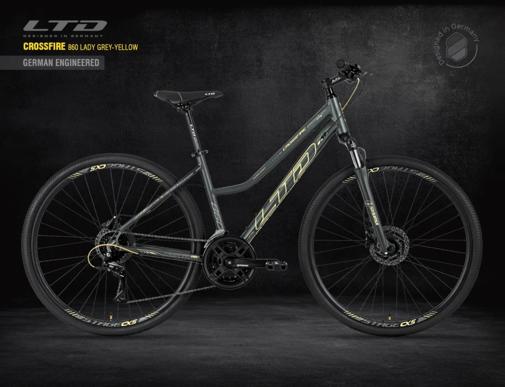 Велосипед LTD CROSSFIRE 860 Lady GREY-YELLOW 28″