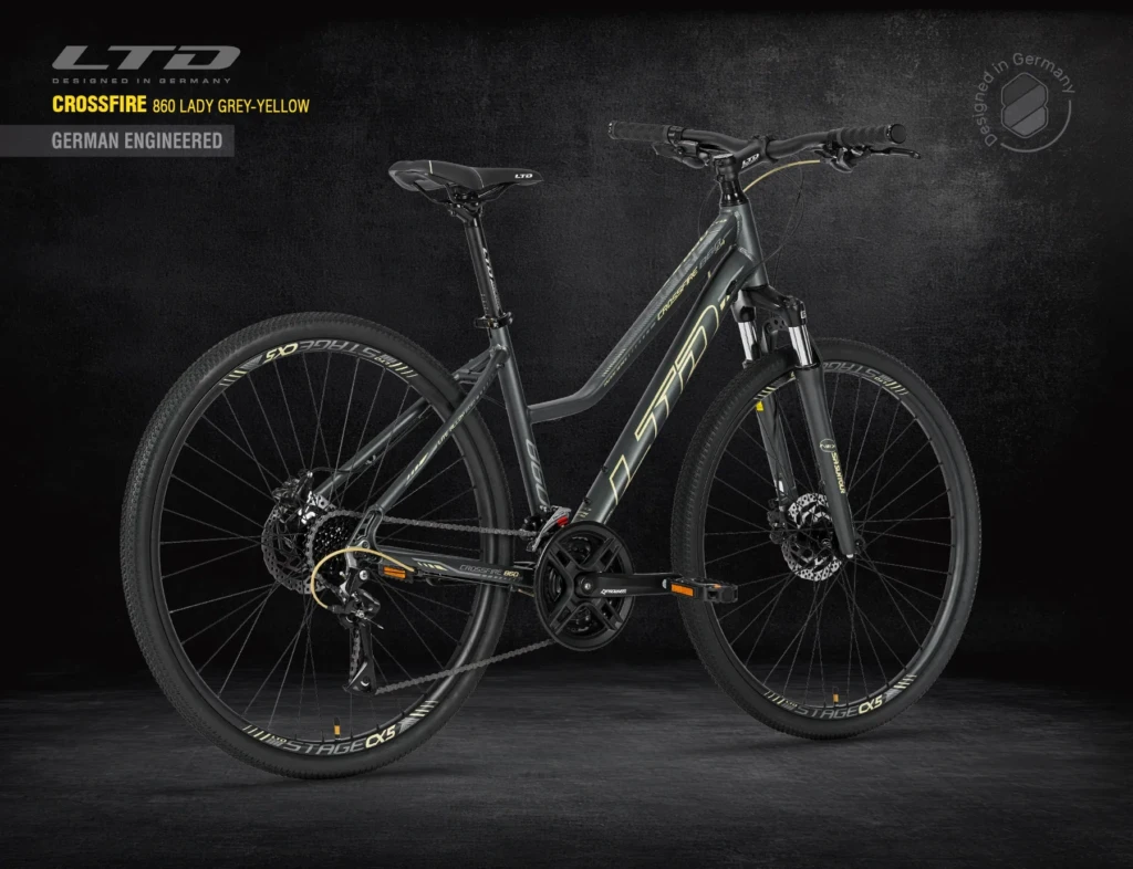 Велосипед LTD CROSSFIRE 860 Lady GREY-YELLOW 28″